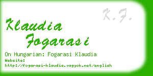 klaudia fogarasi business card